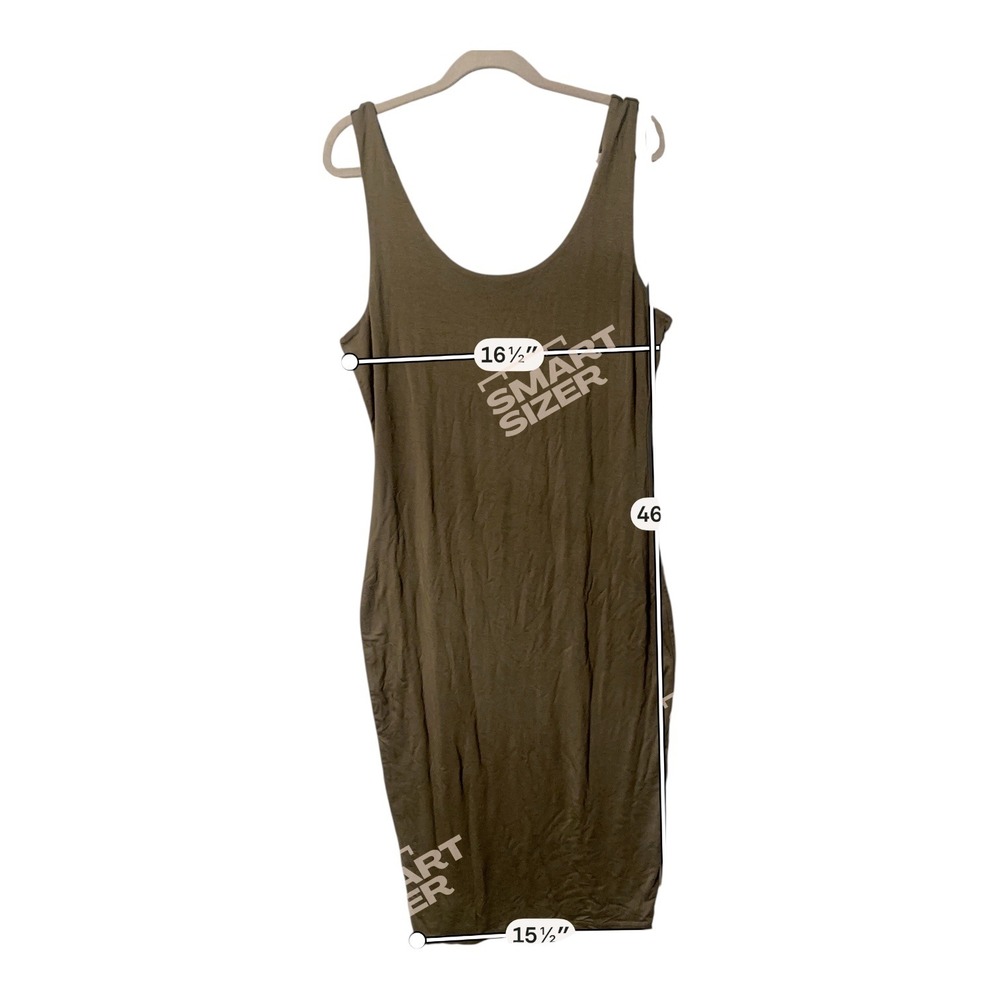 Bar III Bodycon Green Midi Dress, Large - Picture 6 of 6